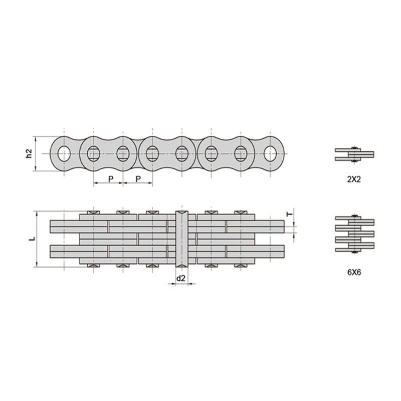 (سلسلة LL) سلاسل أوراق منخفضة الصيانة وعالية الثبات