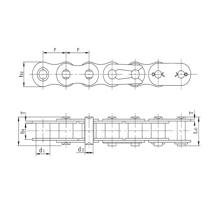 سلاسل دراجات نارية قوية وشديدة التحمل من سبائك الصلب عالية الجودة